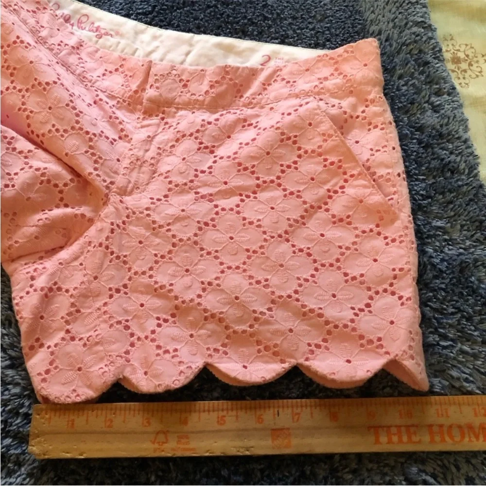 Lilly putlizer Pink Eyelet Women Shorts - Picture 4 of 8